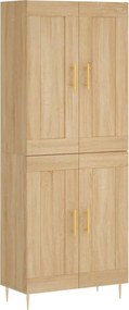 vidaXL Ντουλάπι Sonoma δρυς 69,5 x 34 x 180 εκ. από Επεξεργασμένο Ξύλο