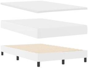 vidaXL Κρεβάτι με Στρώμα Λευκό, 120 x 200 εκ., Από Συνθετικό Δέρμα