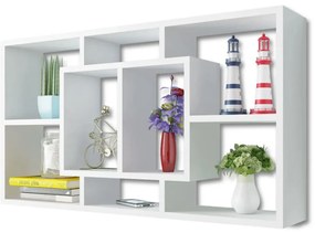 Ραφιέρα Τοίχου 8 Τμημάτων Λευκή