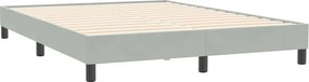 vidaXL Box Spring Κρεβάτι χωρίς στρώμα Ανοιχτό γκρι Βελούδινο