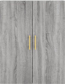 vidaXL Ντουλάπι Γκρι Sonoma 69,5 x 34 x 180 εκ. Επεξεργασμένο Ξύλο