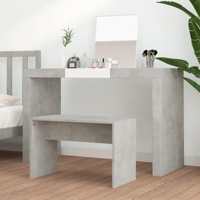 vidaXL Σκαμπό Μπουντουάρ Γκρι Σκυροδέματος 70 x 35 x 45 εκ. Επεξ. Ξύλο