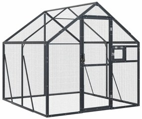 vidaXL Κλουβί Ανθρακί 1,79 x 2 x 1,85 μ. από Αλουμίνιο