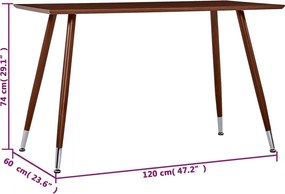 vidaXL Τραπεζαρία Καφέ 120 x 60 x 74 εκ. από MDF