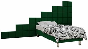 Κρεβάτι continental Logan 105, Μονόκλινο, Continental, Πράσινο, 120x200, Ταπισερί, Τάβλες για Κρεβάτι, 360x200x180cm, 92 kg, Στρώμα: Ναι | Epipla1.gr