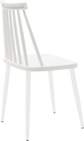 Καρέκλα Aurora pakoworld pp λευκό-πόδι λευκό 42x46x79εκ