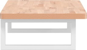 vidaXL Ράφι Νιπτήρα Τοίχου από Ατσάλι / Μασίφ Ξύλο Οξιάς