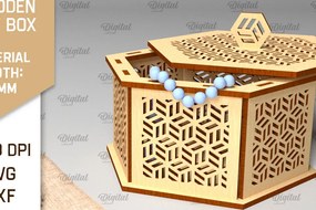 Σετ των 2 Intra απο ξύλο plywood Χρώμα wenge 3mm-4mm πάχος - Διακοσμητικό Ξύλινο Κουτί Δώρου Κοπή Laser Δίασταση 15x15 cm INTRAFABR-114206226