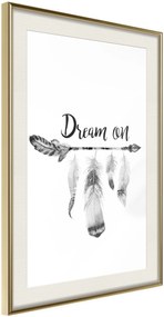 Αφίσα - Dreamer - 20x30 - Χρυσό - Με πασπαρτού