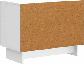 vidaXL Κομοδίνο Λευκό 62 x 34,5 x 47,5 εκ Επεξεργασμένο Ξύλο