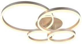 Φωτιστικό Οροφής - Πλαφονιέρα Drake 632210407 50W 5850lm 2700-6500K Nickel Trio Lighting