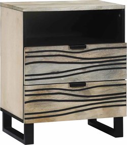 vidaXL Κομοδίνο Λευκό 50 x 33 x 62 εκ. Επεξεργασμένο Ξύλο