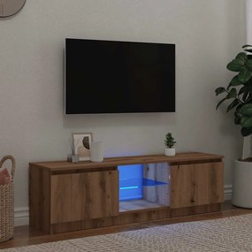 vidaXL Έπιπλο Τηλεόρασης με LED Αρτισιανή Δρυς 120x30x36 εκ Επεξ.Ξύλο