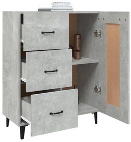 vidaXL Ντουλάπι Γκρι Σκυροδέματος 69,5x34x90 εκ. Επεξεργασμένο Ξύλο