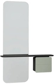 Καθρέπτης Τοίχου One More Look 5108C5620-8 78x15x118cm Black Oak Nuance Olive Umage