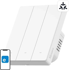 SONOFF M5-3C-80W WiFi Matter smart wall switch (3-channel, for frame)