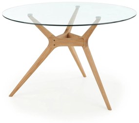 ASHMORE table, color: top - transparent, legs - natural DIOMMI V-CH-ASHMORE-ST