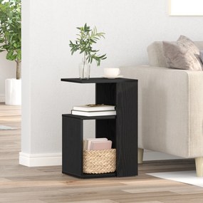 vidaXL Τραπέζι πλευράς Μαύρο Δρυς 36x30x56 εκ Επεξεργασμένο ξύλο
