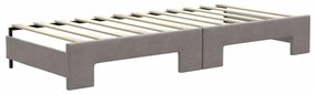 Καναπές Κρεβάτι Συρόμενος Taupe 80x200 εκ. Υφασμάτινος Στρώματα - Μπεζ-Γκρι