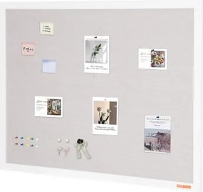 VEVOR 48"x36" White Cork Board with Linen Surface Wall-Mounted Bulletin Board