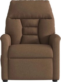 vidaXL Πολυθρόνα Μασάζ Ανακλινόμενη Καφέ Υφασμάτινη