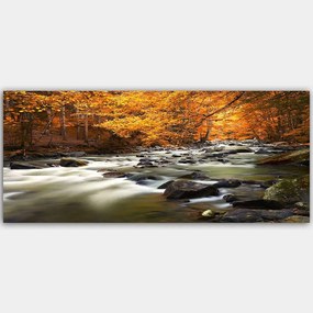 Πίνακας Καμβάς 451ERN1190 120x50cm Multi Wallity Οριζόντιοι Ξύλο, Καμβάς