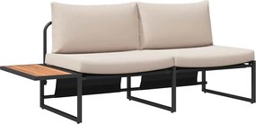 vidaXL Σέτ φαγητού για κήπο 3 pcs Taupe Ατσάλι