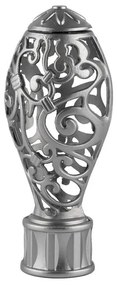 Κουρτινόβεργα διπλή twist Toledo 25/19 – χρώμιο ματ - 180 cm