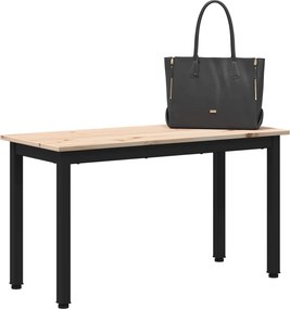 vidaXL παγκάκι Φυσικό 80 x 35 x 45 cm Στερεά ξυλεία πεύκου