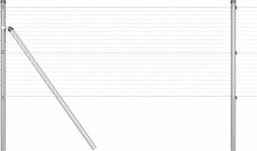 vidaXL Στύλος Περιφράξεων Ασημί 10 x 0,4 m (25 x 25 mm δίκτυο) Ατσάλι