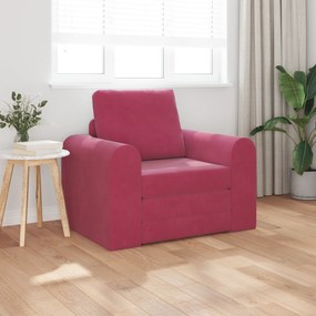 vidaXL Καναπές Κρεβάτι 2 σε 1 Κρασιού 98x71x83 εκ. Βελούδο