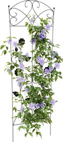 vidaXL Φράχτης Κήπου 3 pcs Μαύρο 110,5 x 42,5 εκ Ατσάλι