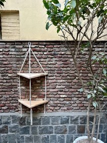 ΡΑΦΙ ΚΡΕΜΑΣΤΟ (VILLAGE 2)MACRAME ΔΙΑΣΤΑΣΕΙΣ.40*76ΕΚ. ΥΛΙΚΟ. ΒΑΜΒΑΚΙ ΞΥΛΟ