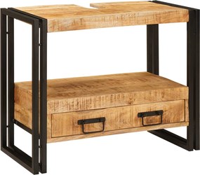 vidaXL Ντουλάπι νιπτήρα Καφέ 71 x 33 x 58 εκ. Στερεό ξύλο μάνγκο