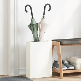 vidaXL Στηρίκτης Ομπρελών Λευκός, 28x12x41 εκ., Από Ατσάλι