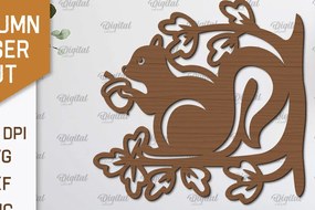 Intra απο ξύλο plywood 3mm-4mm πάχος Φθινοπωρινή διακόσμηση τοίχου με λέιζερ. Φθινοπωρινό Δίασταση 30x20 cm INTRAFABR-101606741