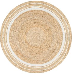 Χαλί Γιούτας 00.02.23556 Natural-White Round 120X120cm Round