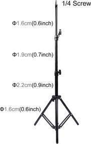 Τρίποδο Puluz με Ρυθμιζόμενο Ύψος απο 66cm έως 1.60cm Μαύρο