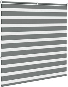 vidaXL Ζέβρα τυφλή Σκούρο Γκρι Πλάτος υφάσματος 135,9 εκ. Πολυεστέρας