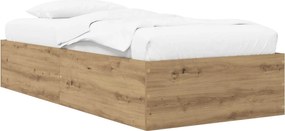 vidaXL Κρεβάτι δαπέδου Artisian Δρυς 80 x 200 cm Επεξεργασμένο Ξύλο