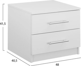 ΚΟΜΟΔΙΝΟ ΜΕΛΑΜΙΝΗΣ CHELSEA HM2220.05 ΛΕΥΚΟ 48x40,5x41,5 εκ.