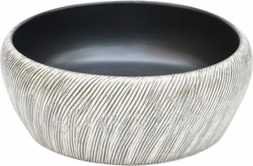 vidaXL Νιπτήρας Μαύρος και Γκρι Φ41 x 14 εκ. Κεραμικός