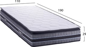 ΣΤΡΩΜΑ DREAMTOPIA FRANKLIN HM657.110 BONNELL SPRING ΜΕ ΑΝΩΣΤΡΩΜΑ 110x190x29Y εκ.