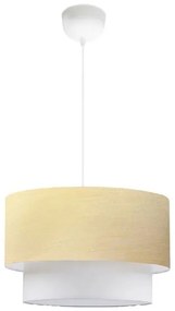 Pakoworld Φωτιστικό Οροφής Μονόφωτο PWL-1087 1xΕ27 Φ30x20cm Μπεζ-Χρυσαφί-Εκρού 202-000057