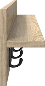 vidaXL Τοίχου Κρεμάστρα Δρύς Sonoma 100 x 10,5 x 18 εκ
