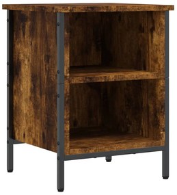 vidaXL Παπουτσοθήκη Καπνιστή Δρυς 38 x 35 x 50 εκ. από Επεξεργ. Ξύλο