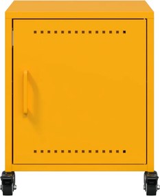 vidaXL Κομοδίνα 2 τεμ. Μουσταρδί 36x39x43,5 εκ. από Χάλυβα