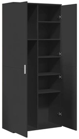 vidaXL Ντουλάπι Μαύρο 80x35x180 εκ. από Επεξεργασμένο Ξύλο