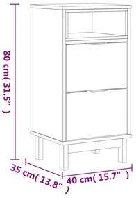 ΚΟΜΟΔΙΝΟ FLAM 40 X 35 X 80 ΕΚ. ΑΠΟ ΜΑΣΙΦ ΞΥΛΟ ΠΕΥΚΟΥ 357814