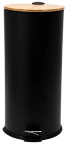 Estia Κάδος Απορριμμάτων Soft Close Bamboo Essentials 30lt Mατ Μαύρο 01-12878